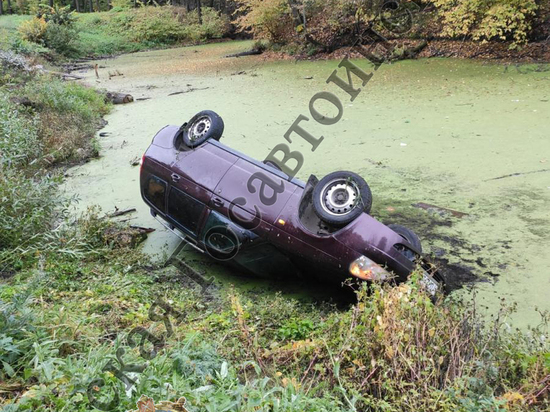 В Заокском районе погиб 45-летний водитель: его машина упала в болото