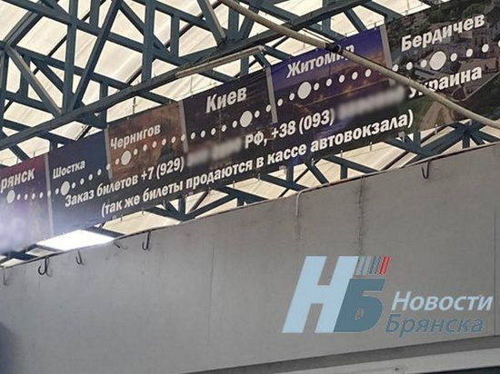 Брянец заметил на автовокзале рекламу поездок в Украину