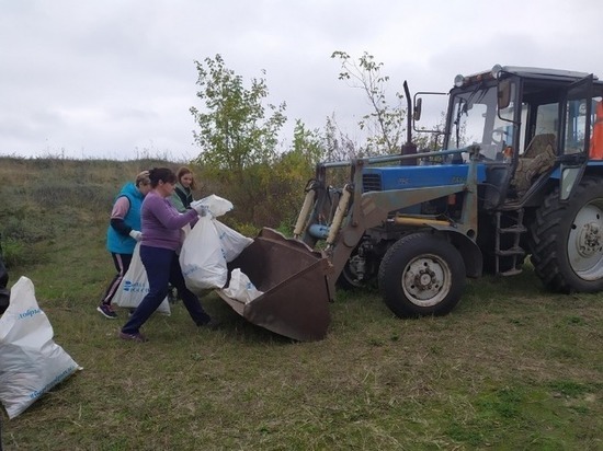 В Мучкапском районе очистили от мусора берег реки Вороны