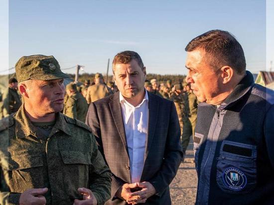 Глава Сахалина посетил военный полигон, где размещены мобилизованные