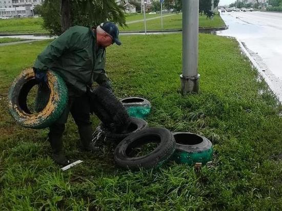 В Советском районе Красноярска за лето собрали почти 2 тысячи брошенных покрышек - МК Красноярск