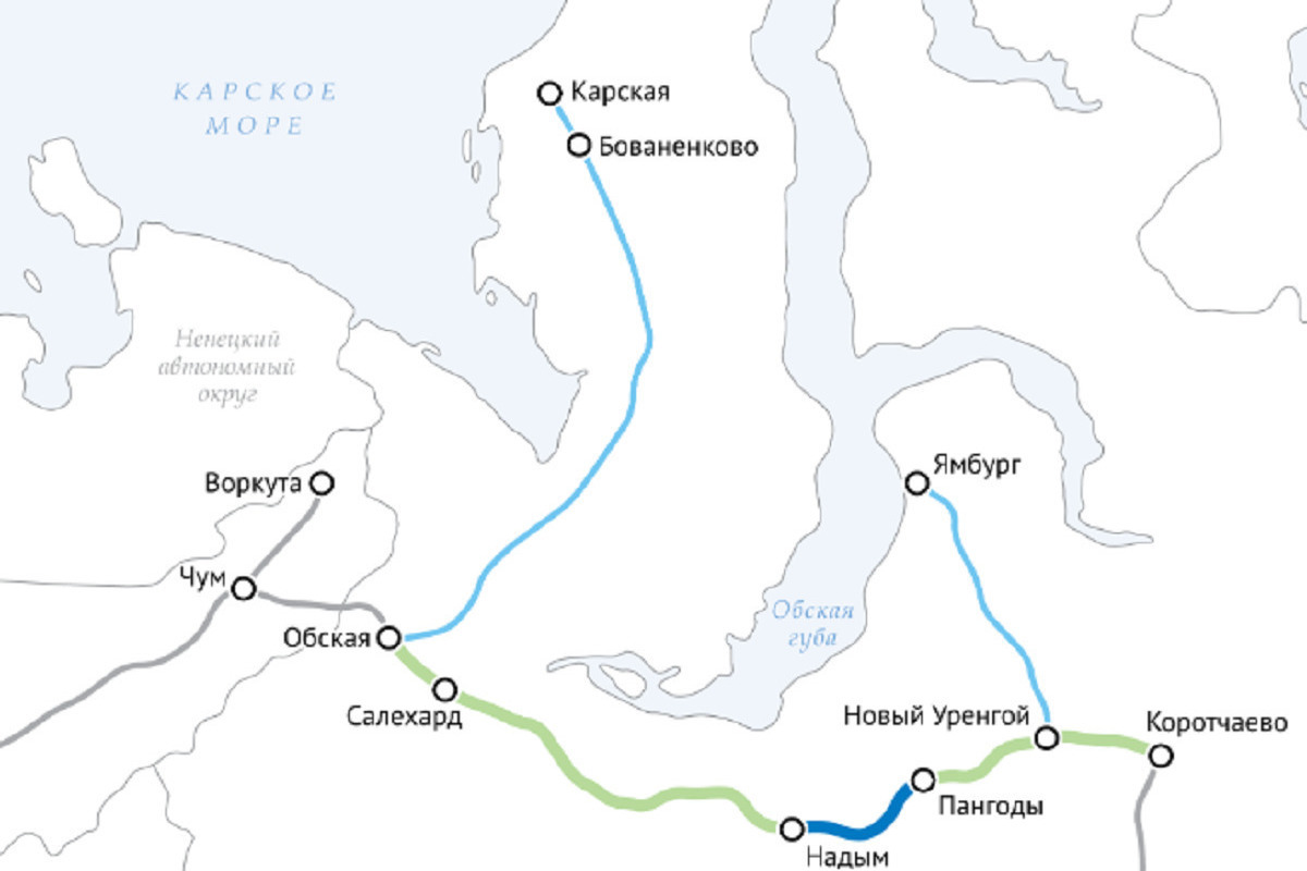 Газпром» приступает к созданию части СШХ на железной дороге Надым — Пангоды  - МК Ямал