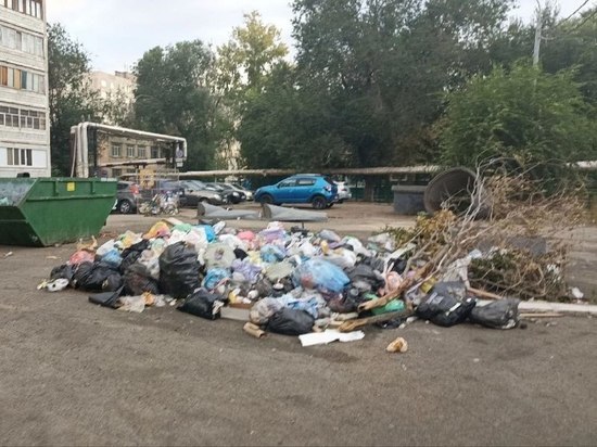 На одной из улиц Оренбурга два месяца не вывозят мусор