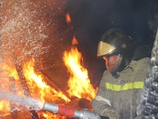 В Починковском районе сгорела баня