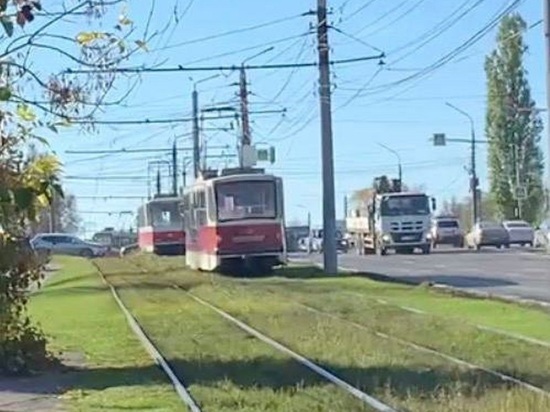 В Туле на проспекте Ленина 12 октября трамвай сошёл с рельсов