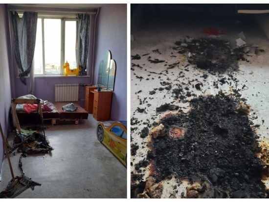 В Красноярске 3-летняя девочка из неблагополучной семьи подожгла свою сестру