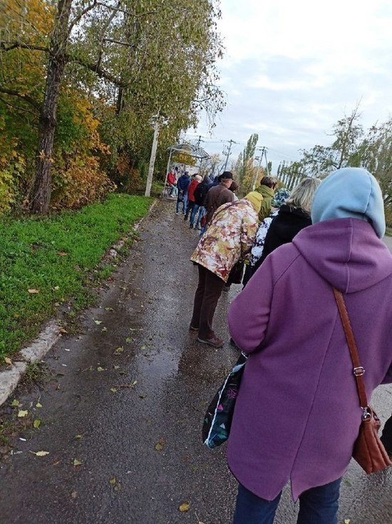 Жители микрорайона Никольское под Воронежем показали очередь на автобус №39