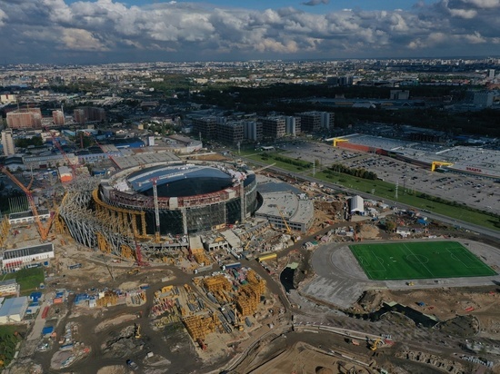 Работы по строительству «СКА Арены» в Петербурге завершены на 86 %