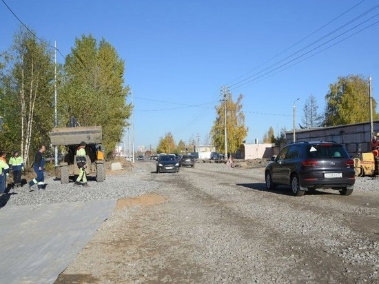 Подготовка дорожного полотна началась на участке улицы Гагарина в Вологде