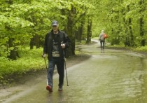 Среди пенсионеров в Московской области набирает популярность скандинавская ходьба