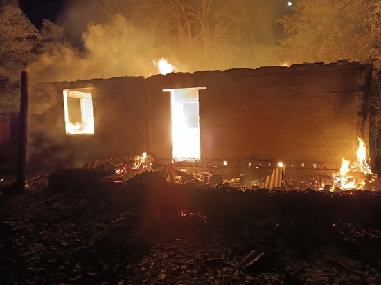 В Курской области на пожаре сгорел заживо 50-летний мужчина