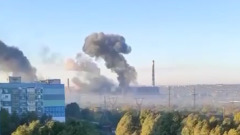 На видео попал пожар на Приднепровской ТЭС
