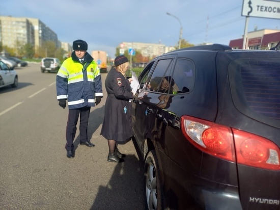 Сотрудники ГИБДД провели в Тамбове акцию в поддержку незрячих пешеходов