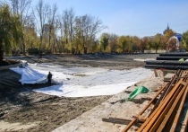 Восстановление пруда в барнаульском парке «Изумрудный» почти завершено