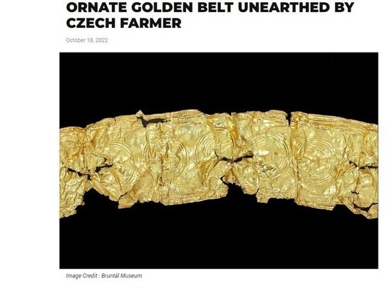 Фермер раскопал золотую диадему бронзового века
