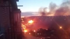 Новые видео с места падения самолёта в Иркутске