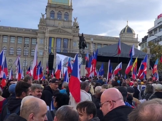 Десятки тысяч чехов собрались на антиправительственную акцию