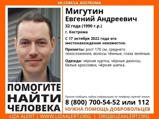 Костромские волонтеры продолжают поиски мужчины, пропавшего еще 17 октября