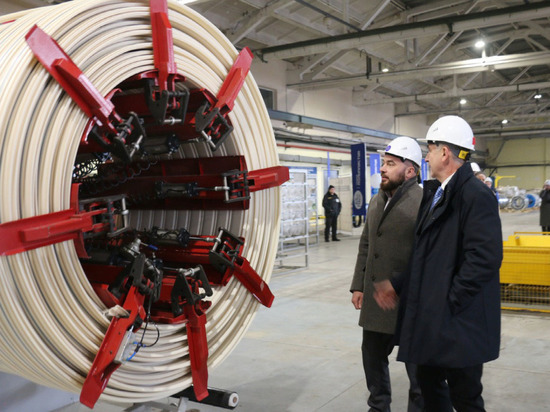 На Новомосковском заводе полимерных труб открылась новая линия импортозамещающего производства