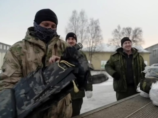 Военнослужащим из Северного флота доставили экипировку