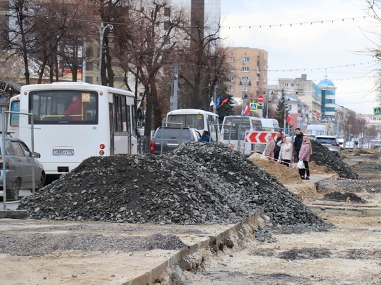 В Курске благоустройство улицы Ленина после раскопок «Квадры» обещают завершить в ноябре