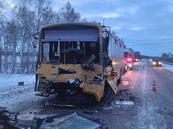 В Челябинской области водитель автобуса погиб после столкновения с фурой