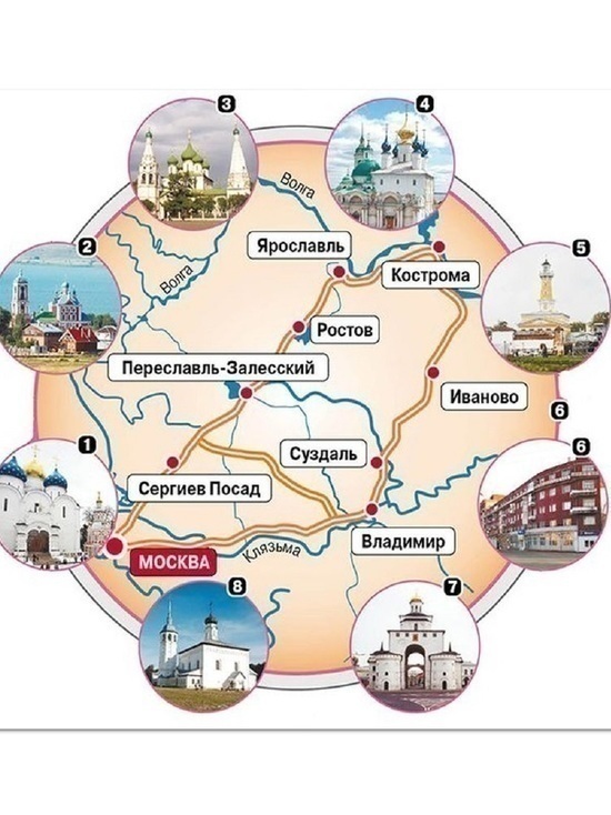 Города Золотого кольца вошли в топ городов, которые за год стали более востребованы у российских туристов