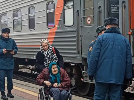 В понедельник утром в Воронеж прибыл поезд с беспомощными жителями из Херсонской области
