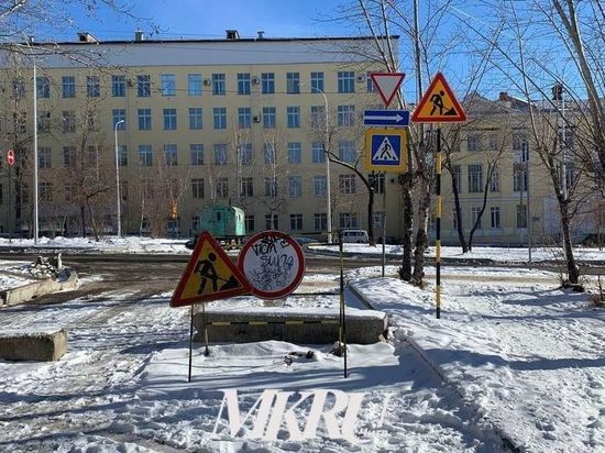 Укладку асфальта на снег на улице Горького опровергли в Чите