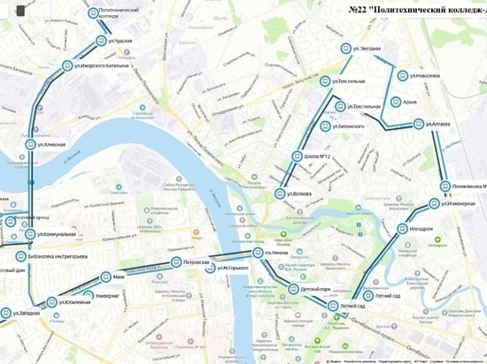 Схема движения автобуса №22 изменится в Пскове с 8 ноября