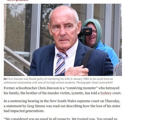 Австралийский учитель убил жену ради отношений со старшеклассником