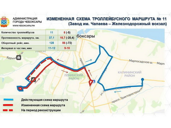 В Чебоксарах изменятся схемы пяти троллейбусных маршрутов
