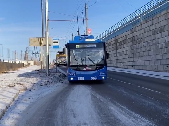 Троллейбус №1 впервые успешно доехал по новой линии до Каштака в Чите