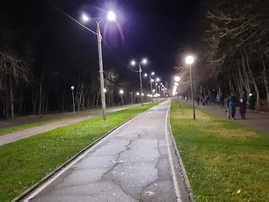 В Реадовском парке города Смоленске вновь горят фонари