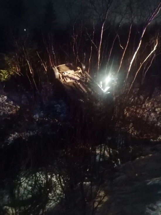 Водитель съехавшего в кювет на Кильдинском шоссе автомобиля был госпитализирован