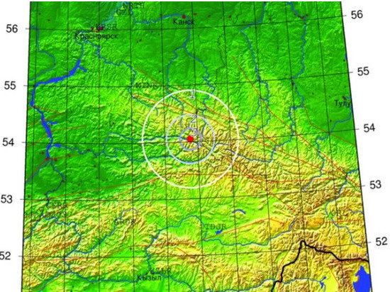 На границе Красноярского края произошло землетрясение