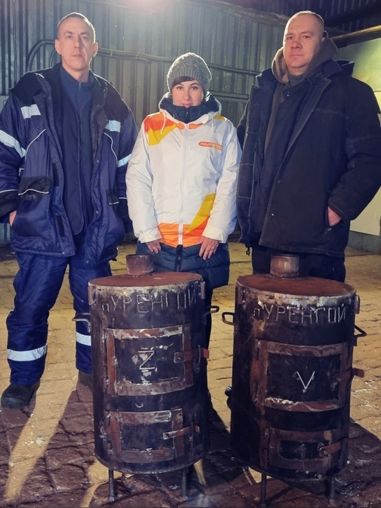 Сварщики из Уренгоя своими руками сделали печки-буржуйки для нужд солдат РФ