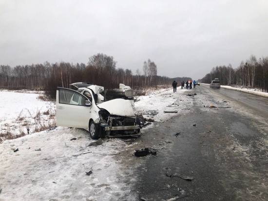 Пассажиры легковой иномарки погибли в столкновении с грузовиком на трассе Томск - Колпашево