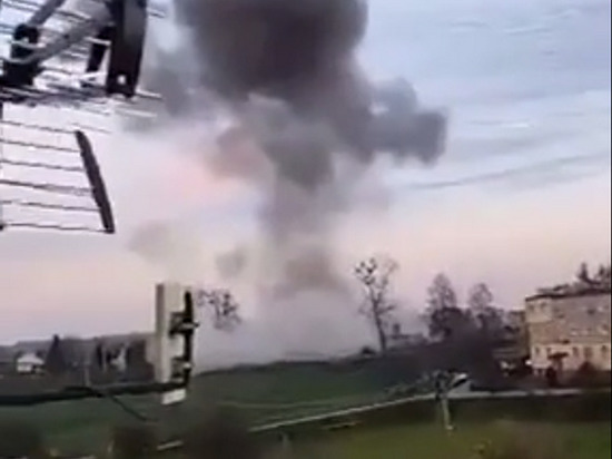 Опубликовано видео упавшей ракеты в Польше