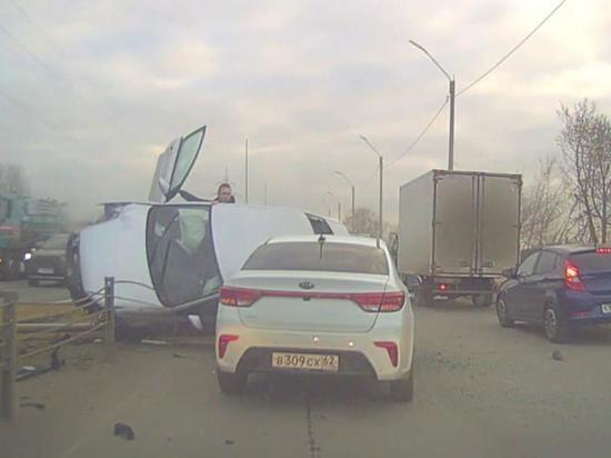 Момент ДТП на Северной окружной дороге в Рязани попал на видео