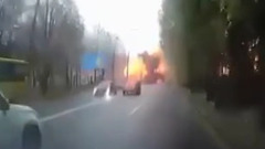 Взрыв в Днепре попал в объектив видеорегистратора