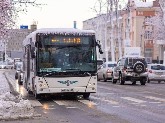 Работы по очистке от наледи тротуаров и пешеходных зон завершили в большей части Южно-Сахалинска