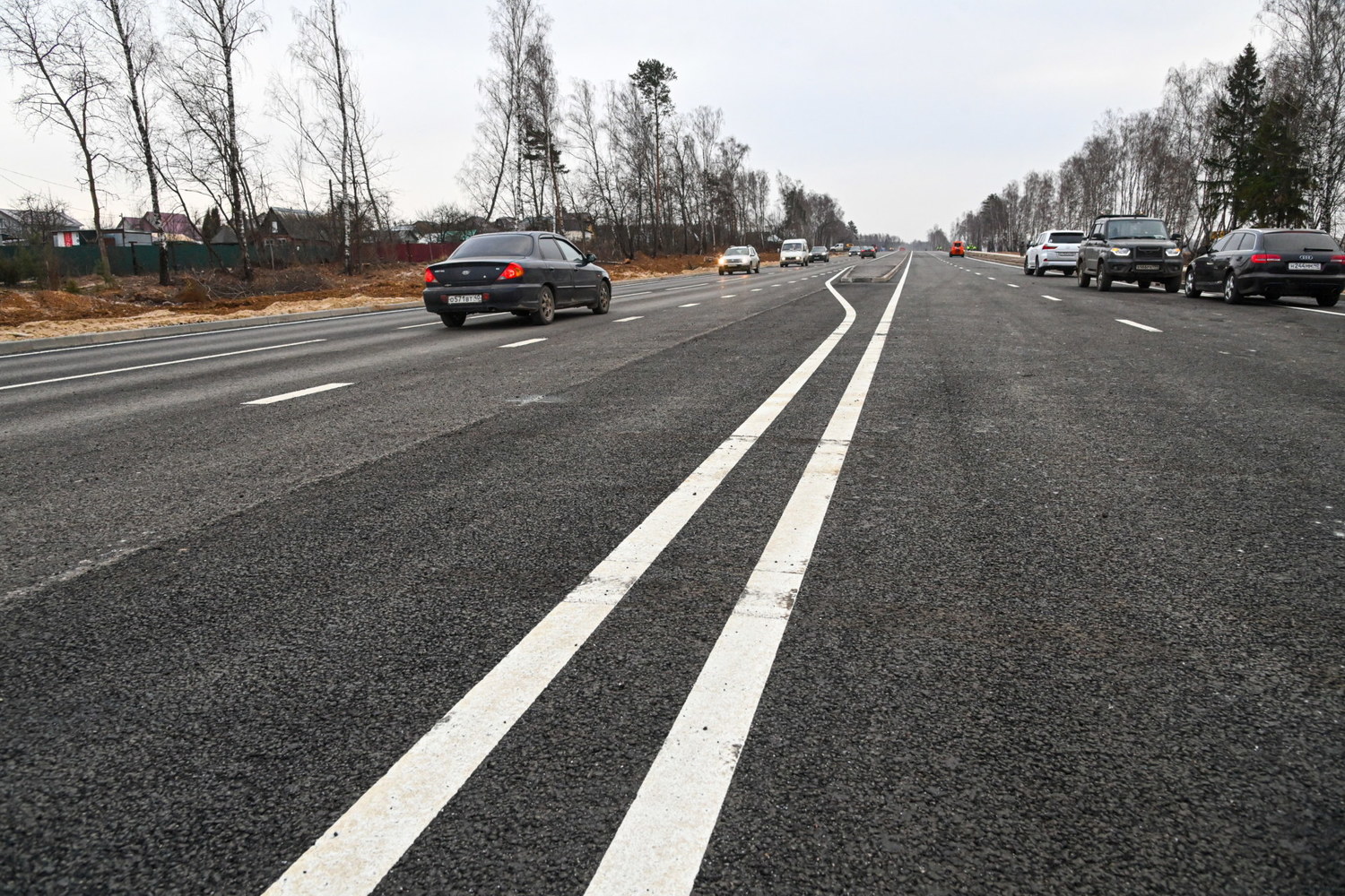 Красивая и удобная новая дорога на Северном въезде в Калугу