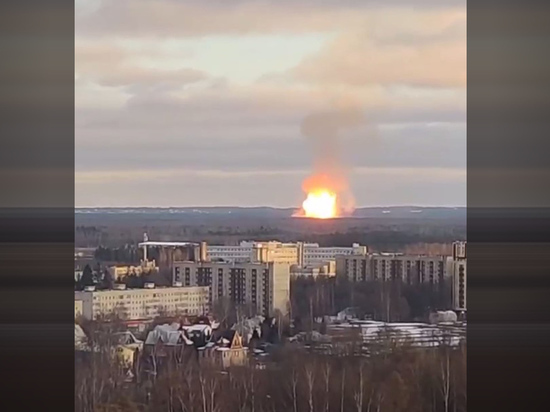 МЧС назвало причину мощного взрыва и пожара под Петербургом