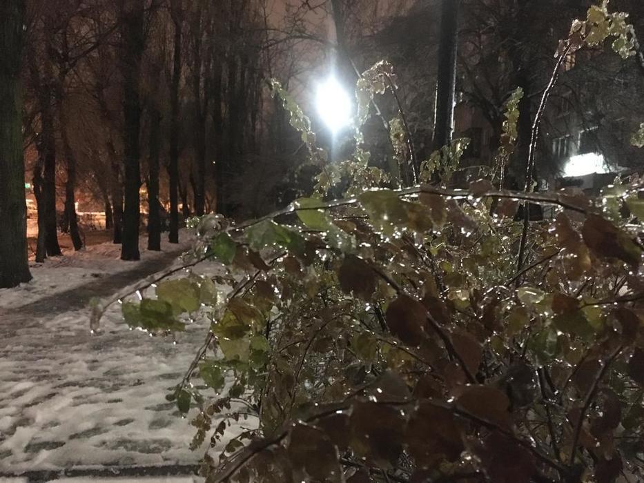 Воронеж превратился в хрустальный город после ледяного дождя