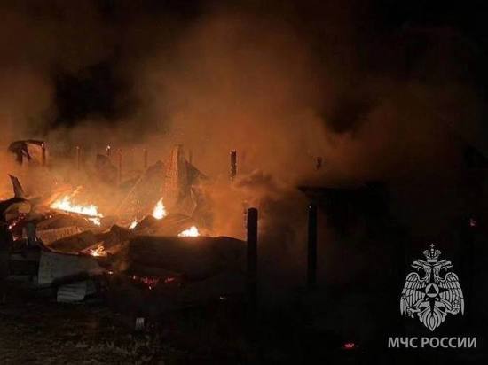 Причиной разрушительного пожара на ферме в Бурятии стало замыкание