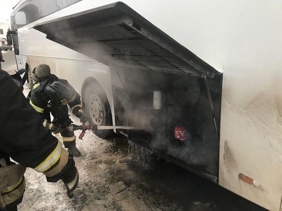 В центре Владимира загорелся пассажирский автобус