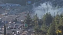 Появилось видео второго взрыва в Иерусалиме: автобус на автостраде