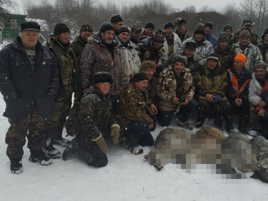 Охотники в Бежаницком районе сфотографировались с убитыми волками