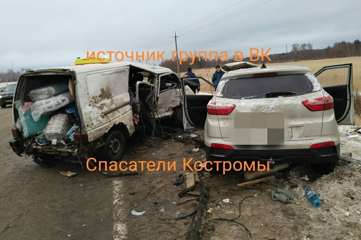 В ДТП на трассе Кострома-Волгореченск пострадали три человека